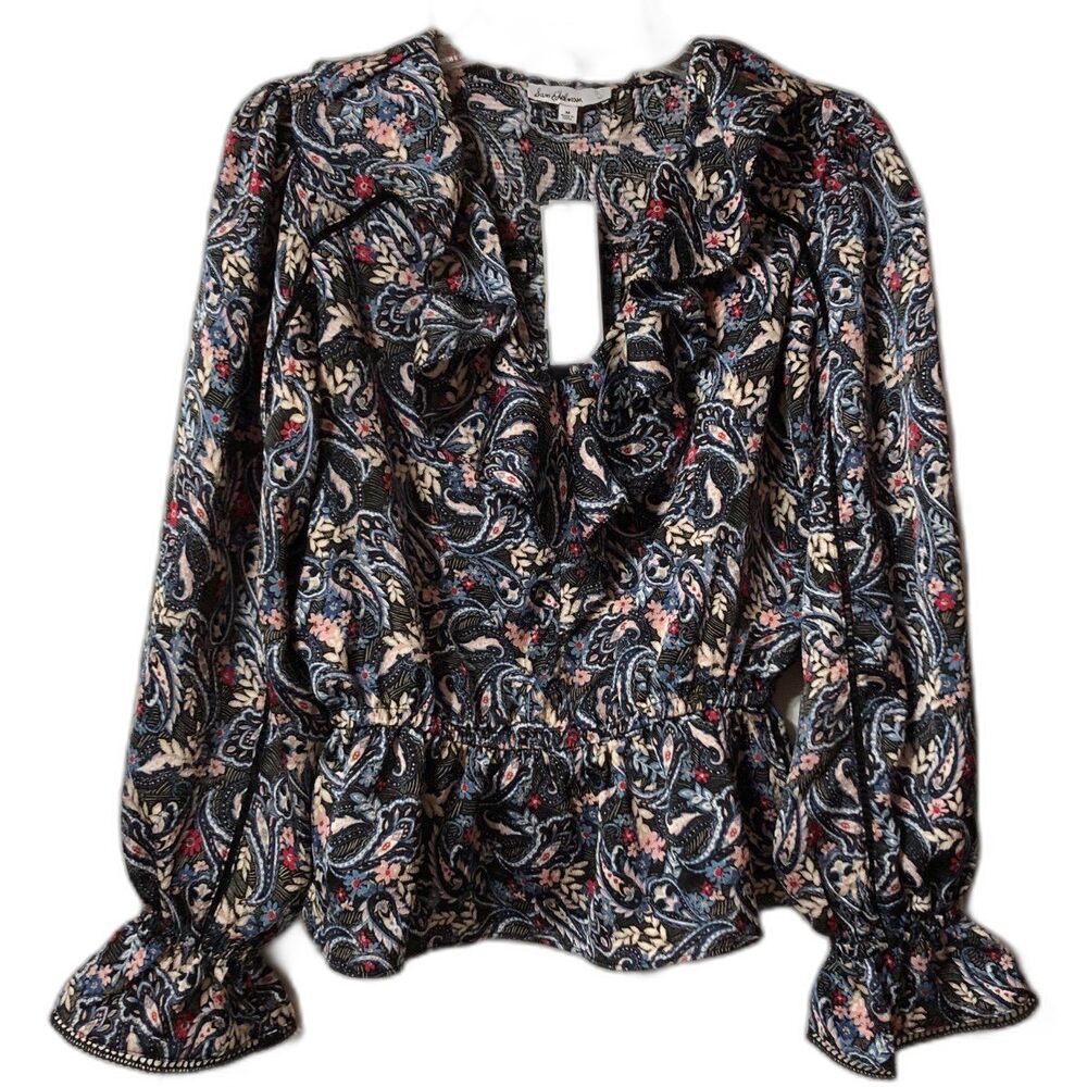 NWT!! Sam Edelman Blouse Size Medium Paisley Floral Design NEW!!